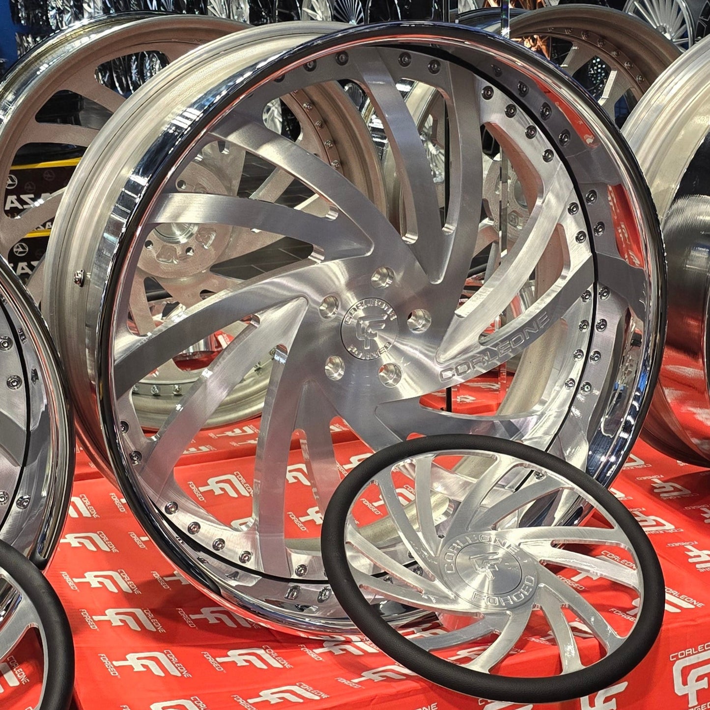 26" CORLEONE SF-2774 BRUSHED 5X5 CAPRICE IMPALA BONNEVILLE BUICK CADILLAC DONK CATALINA
