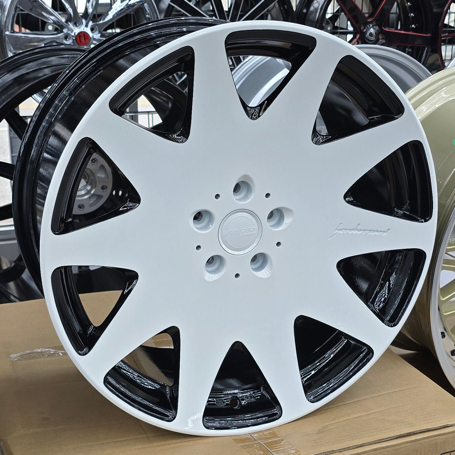 A single green leaf against a white background.