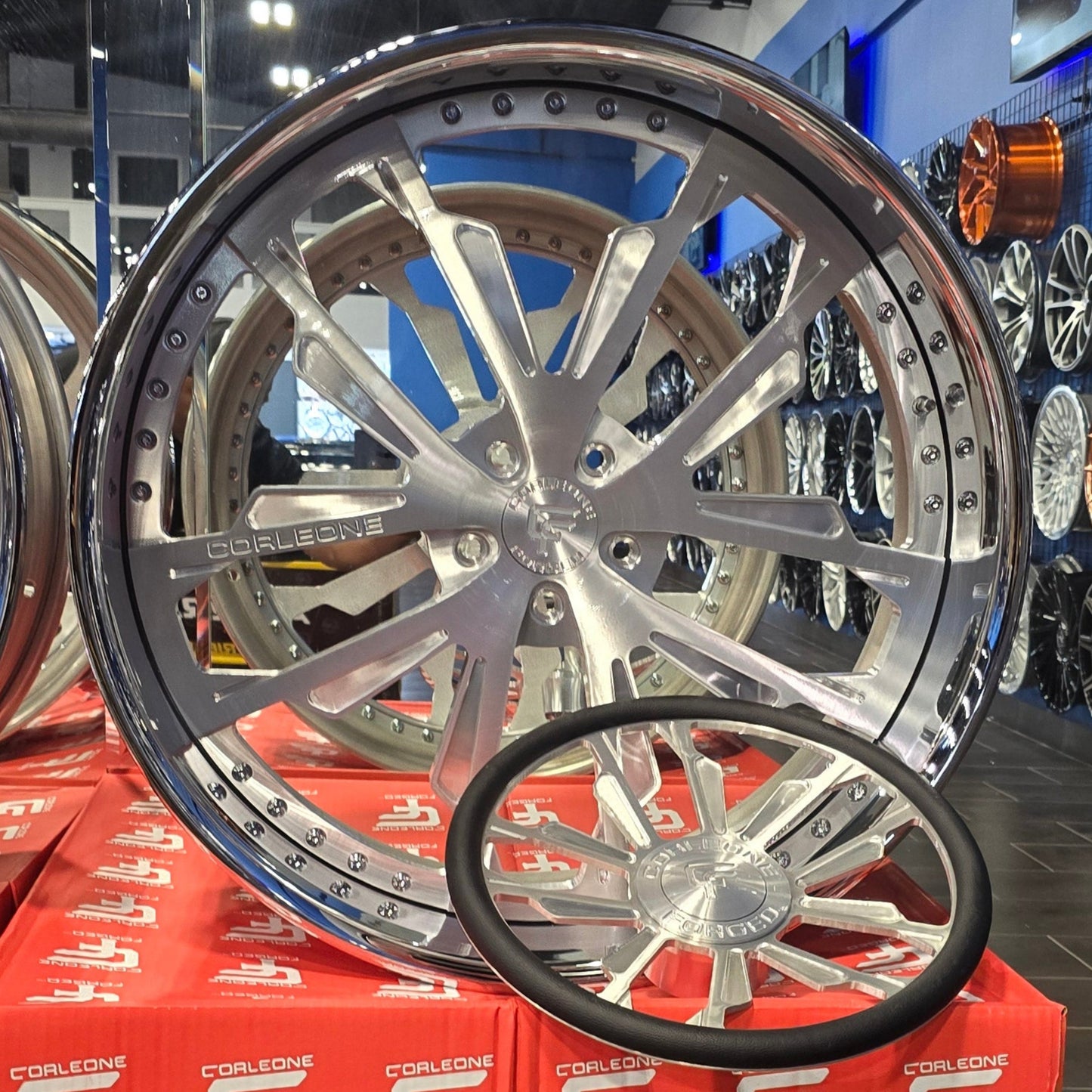 26" CORLEONE SF-7483 BRUSHED 5X5 CAPRICE IMPALA BONNEVILLE BUICK CADILLAC DONK CATALINA