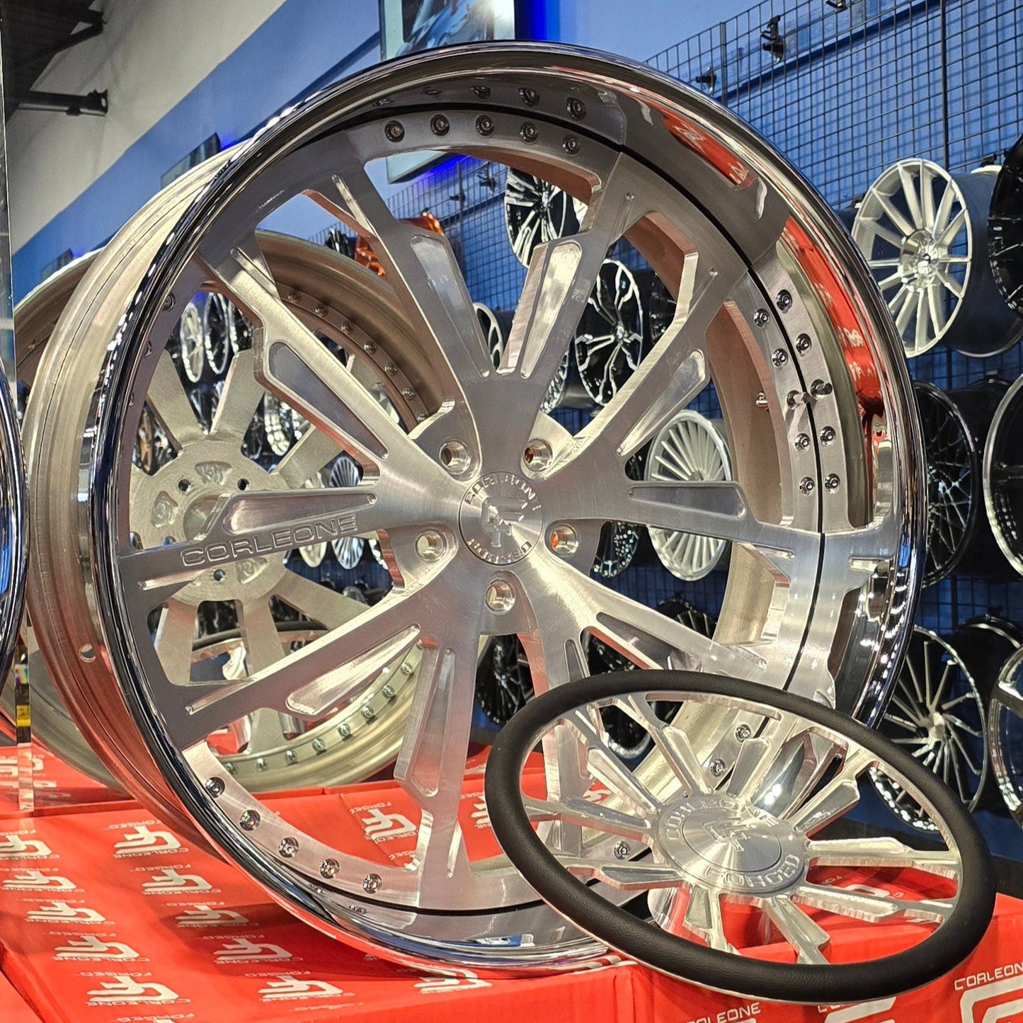 26" CORLEONE SF-7483 BRUSHED 5X5 CAPRICE IMPALA BONNEVILLE BUICK CADILLAC DONK CATALINA
